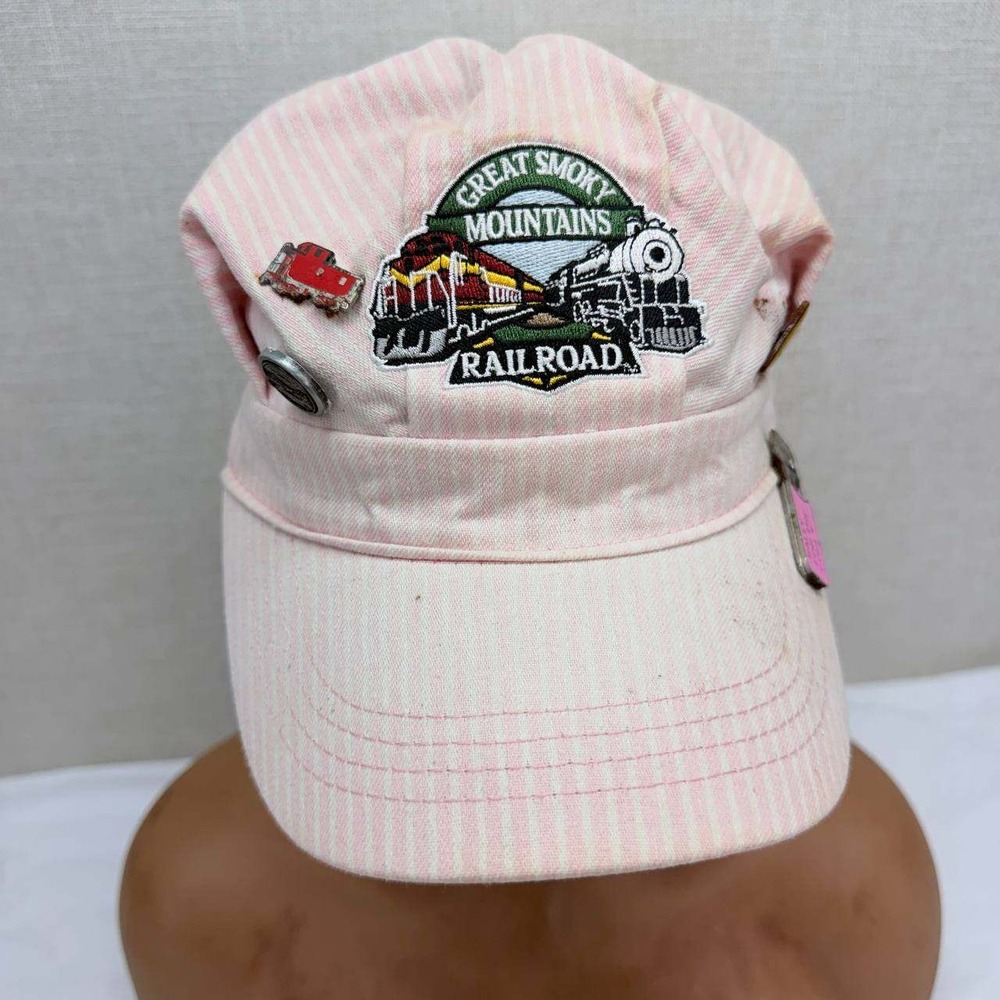 Ouray Pink Striped Great Smoky Mountains Railroad Engineer Hat Pins 49243 Fair